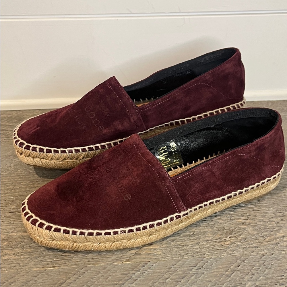Rag & Bone Edie Espadrille Merlot Red Size EU 39 US 9 - Picture 3 of 8